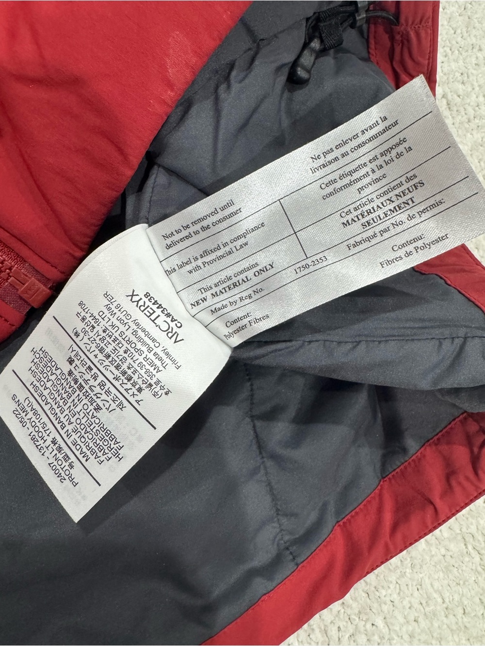 Arc’teryx Proton LT Hoody Men’s Large Red Insulated Hooded Jacket - Picture 8 of 12